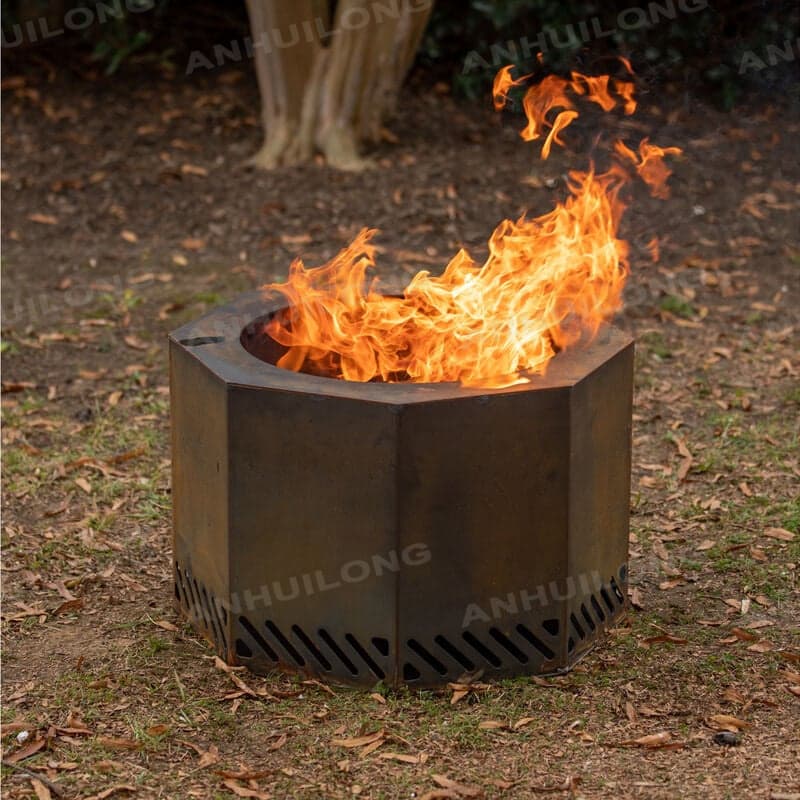 <h3>19 in. Stainless Steel Low Smoke Fire Pit - The Home Depot</h3>
